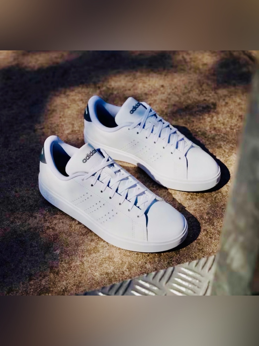 NWT Adidas Advantage 2.0 White Sneakers Men’s Size 8.5 Tennis Shoes
